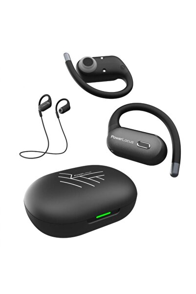 PowerLocus Ασύρματα ακουστικά Bluetooth 5.3, Μπαταρία 30 ωρών, Μαύρα