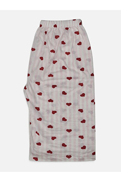 Erdenay Tekstil Patterned Combed Cotton Below Knee Plus Size Mother Women's C...