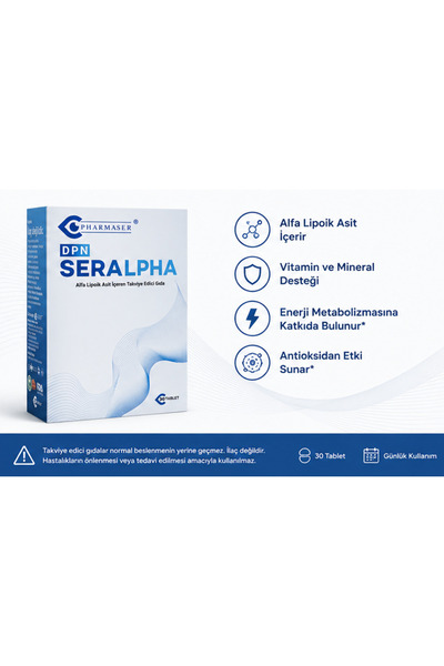 Seralpha 600 Mg Alfa Lipoik Asit , B12 Ve Multivitaminler Içeren Takviye Edici Gıda