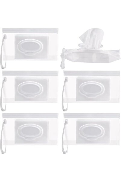 ALMEKAQUZ 6Pcs Portable Eco-Friendly Baby Wipe Dispenser, Refillable Wet Wipe...