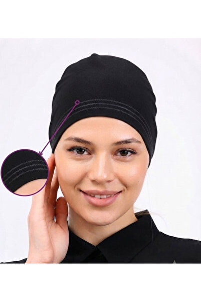 Alivascarf Non-Slip Bonnet Black Silicone Non-Slip Seamless Women's Hijab wit...