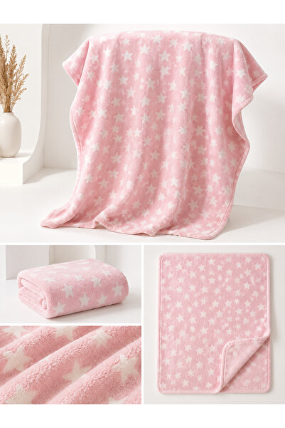 Baby Gift Soft Newborn Baby Blanket with Head Pillow - 2-Piece Star Pattern Set