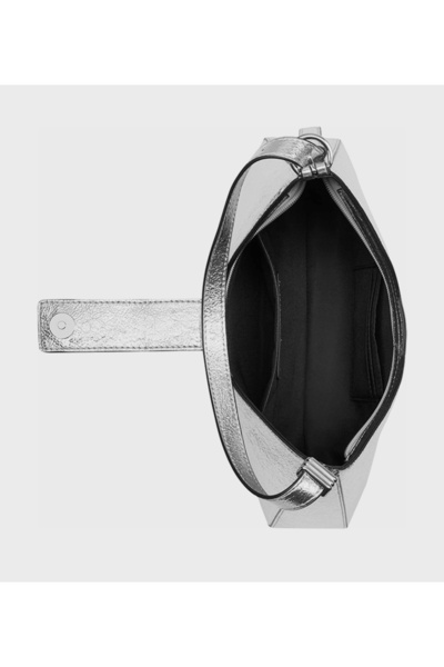 Nine West حقيبة كتف نسائية فضية سادة