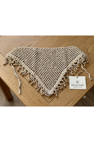 Barzey crafts Hand Knitted Beaded Bandana- Bohemian Stylish Handmade Hair Acc...