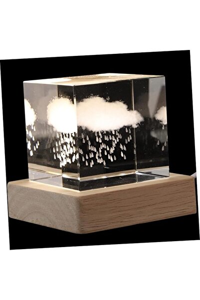NALACAL Rain Cloud Crystal Cube Night Light, Crystal Cube Lamp For Bedroom, W...