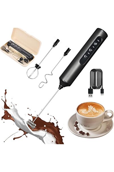 GENERAL Coffee Mixer, Portable USB Rechargeable, 3 Replace Whisks, 3 Speeds, ...