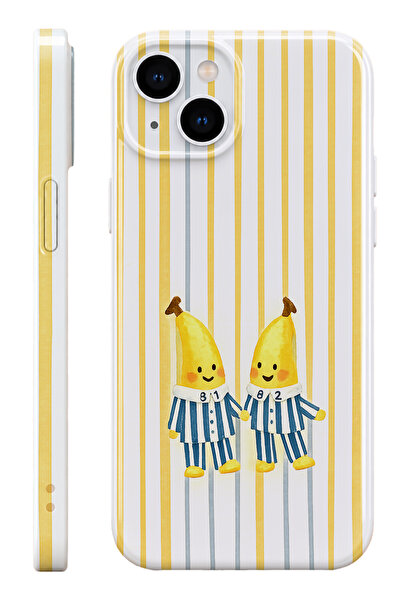WANNA PROTECT iPhone 14 Plus | Banana Protect Slim Parlak Tam Kaplayan Baskı ...