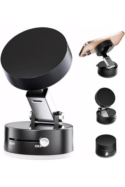 GENERAL Car Phone Holder Mount, حامل جوال للسيارة مغناطيسي شفط, Adjustable 36...
