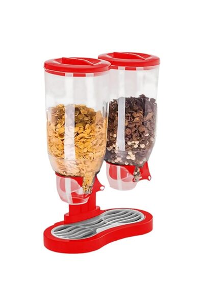 Generic Double Cereal Dispenser – 3L + 3L Dry Food & Candy Storage | Countert...