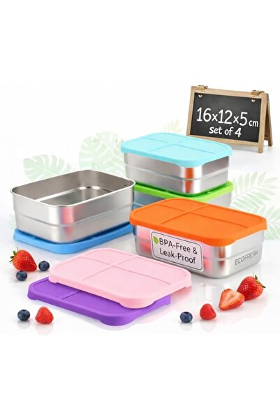 Generic Stainless Steel Food Containers for Kids and Adults. Big16x12cm. Lunc...