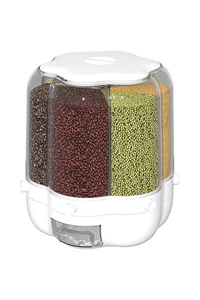 Generic 30lb Rice and Grain Storage Container, 360° Rotating Food Dispenser M...
