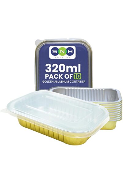 Generic 10 Pack Clear Rectangular 500ml Microwave-Safe Food Containers with L...