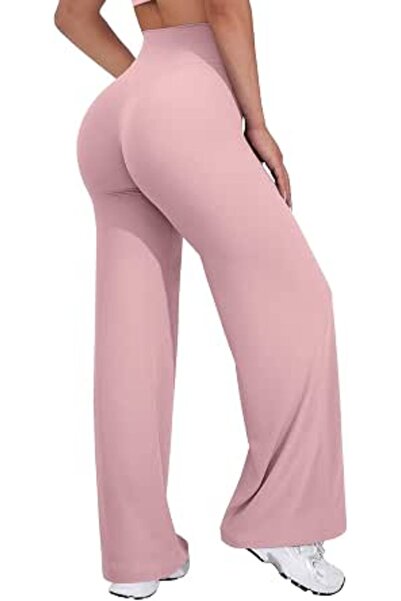 VOYJOY Straight Leggings Bottoms Womens Wide Leg 29"/ 31.5"/33"/35" Pants | H...