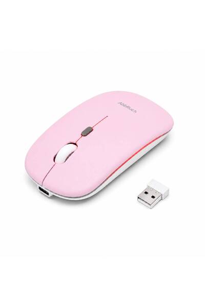 Exonix Şarjlı Kablosuz Mouse – Işıklı, USB Alıcılı, İnce ve Ergonomik Tasarım