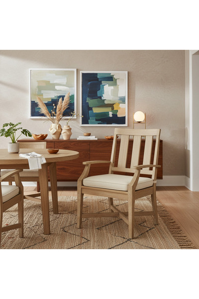 Ashley Furniture كرسي كلير فيو بذراعين مع وسادة (2/CN) طقم خارجي