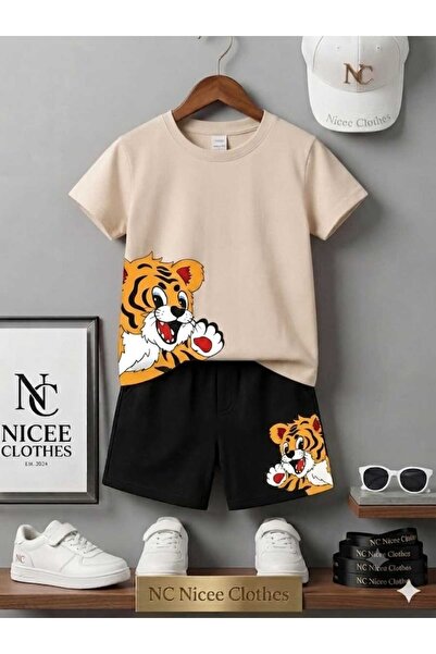 Leto Lykia Summer Children's T-Shirt Shorts Unisex (New Lion Printed on the S...