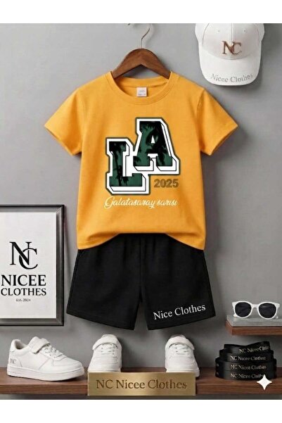 Leto Lykia Summer Children's T-Shirt Shorts Unisex (La Kes Chino Printed)