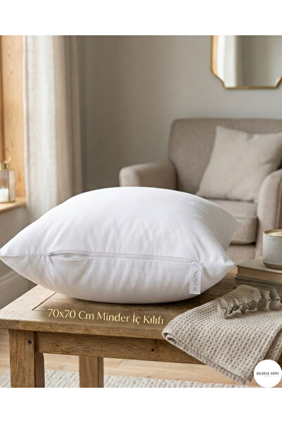 Guloglu Home 4'lü Set %100 Pamuklu Fermuarlı Minder İç Kılıfı - (60x60 cm vey...
