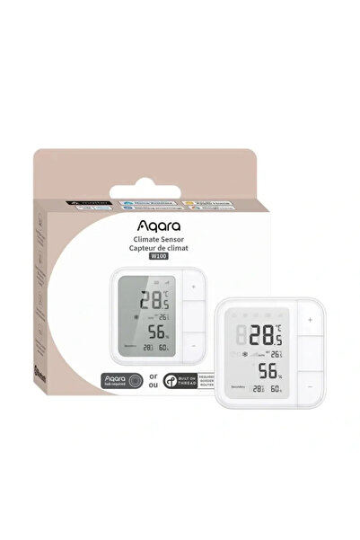 Aqara Climate Sensor W100 TH-S04D, Senzor Temperatură și Umiditate cu Display...