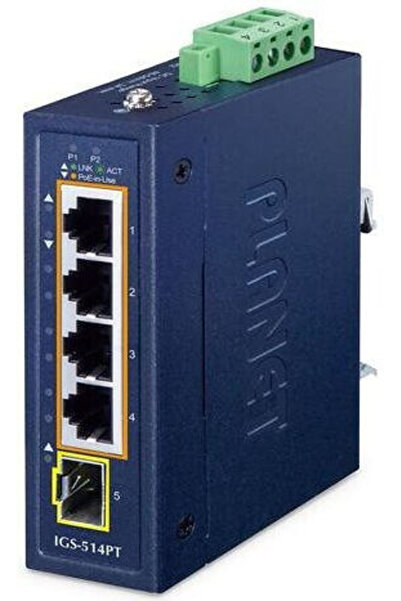 Planet Διακόπτης PoE Τεχνολογίας L2 με 4 θύρες Gigabit Ethernet