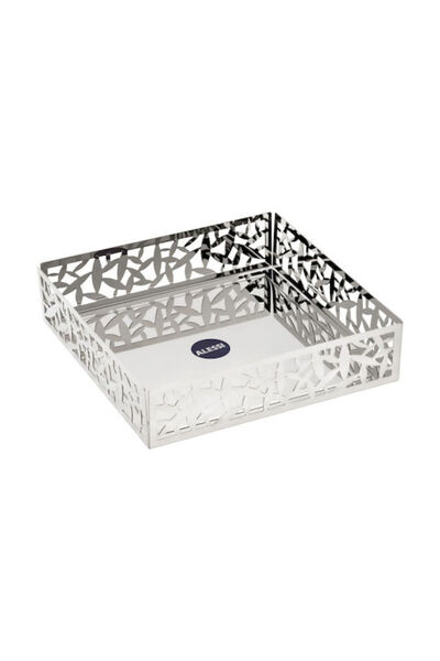 Alessi Μεταλλική Θήκη Χαρτοπετσετών Γκρι 20.5x20.5x5εκ. Κάκτος