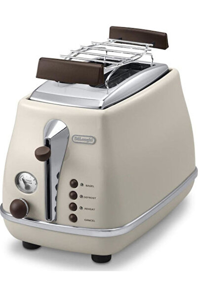 De'Longhi Icona Vinta Τοστιέρα 2 Θέσεων 900W Μπεζ Κωδικός: 0176129045