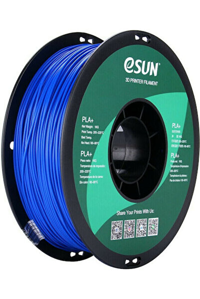 eSun PLA+ Νήμα Εκτυπωτή 3D 1.75mm Μπλε 1kg 1 τεμάχιο Καρούλι Κωδικός: PLA+P175U1