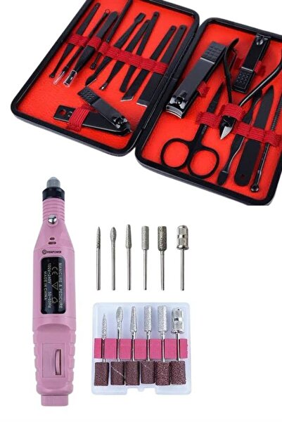 pınaxar Electric Manicure Pedicure Kit Set of Two 17 Pieces Nail Care Callus ...