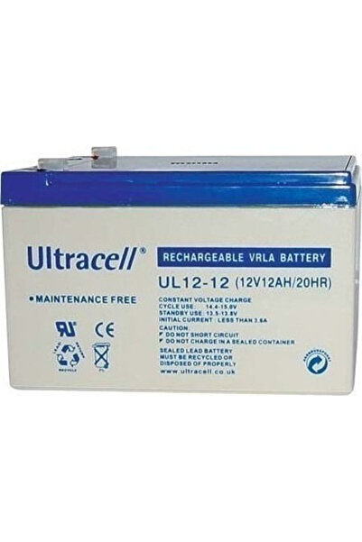 Ultracell Μπαταρία UPS UL12-12 με χωρητικότητα 12Ah και τάση 12V, 1 τεμάχιο