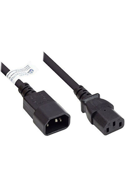 Good Connections Καλώδιο IEC C13 - IEC C14 2μ Μαύρο (P1430-S020)