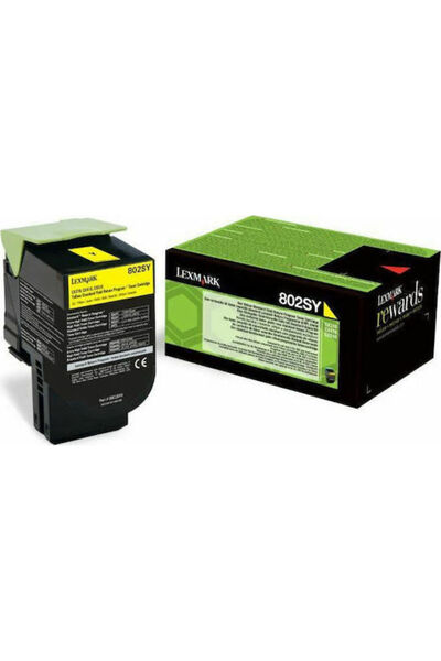 Lexmark 802S Γνήσιο Τόνερ Εκτυπωτή Λέιζερ Κίτρινο Πρόγραμμα Επαναφοράς 2000 Σ...