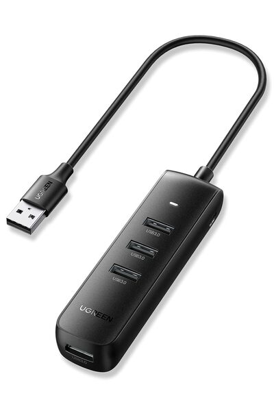 Ugreen USB Hub USB Splitter 3.0 Ultra İnce 4 Bağlantı Noktalı USB Adaptörü.