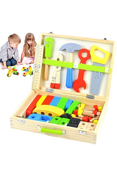 OEM Joc Lemn -set Scule - Jucarie Montessori din Lemn pentru Copii, Ecologica...