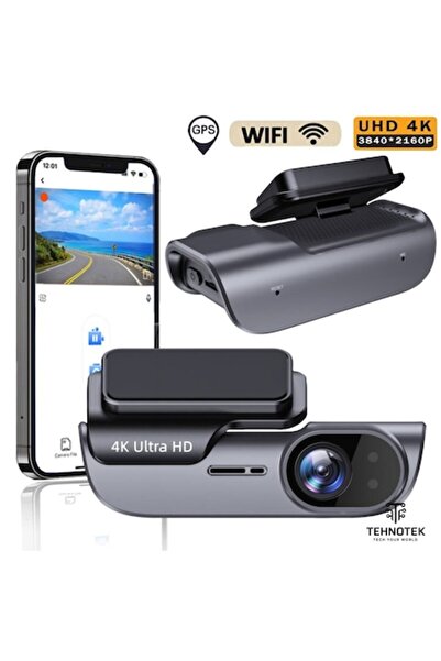 TehnoTek Cameră DVR auto UHD 4K, TehnoTek, 170 °   Unghi de vizualizare, Came...