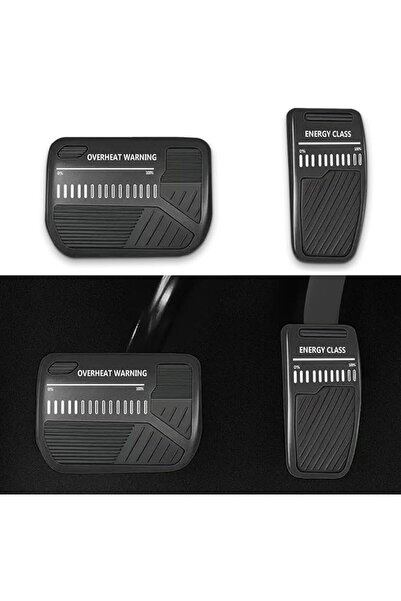 Generic Premium Aluminum Alloy Anti-Slip Pedal Cover Set, Black, Laser-Etched...