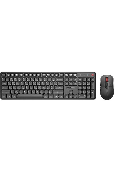 Promate Wireless Silent Keyboard & Mouse Combo, Ergonomic Design, Ultra Quiet...