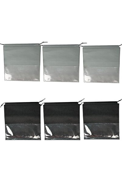 GENERAL 6 Pack 40x40cm Dustproof Storage Bags - 3 Black & 3 Grey, Non-Woven F...