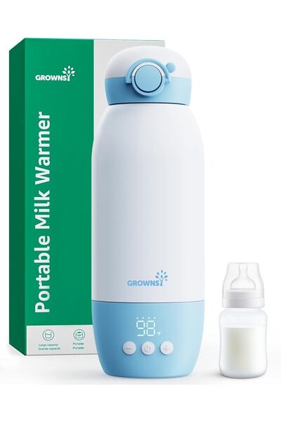 GROWNSY Portable Baby Bottle Warmer, Fast Cordless Milk Warmer for Travel | 1...