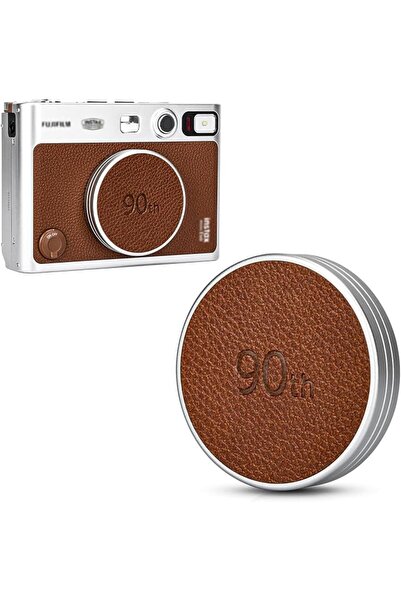 GENERAL Retro Leather Lens Cap for Fujifilm Insta Mini EVO: Aluminum Anti-Dus...