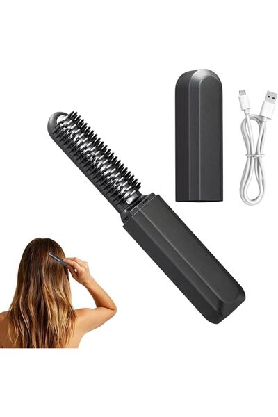 Generic Mini Hair Straightener Straightening Curling Rechargeable Fast Heatin...