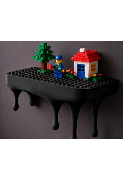 Karis ART LEGO Uyumlu Dekoratif Damla Raf 20 cm – Duvar Rafı, Biblo ve Koleks...