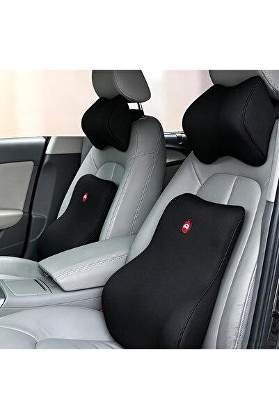 GENERAL Car Back Cushion Lumbar Support and Car Neck Pillow Kit Memory Foam E...