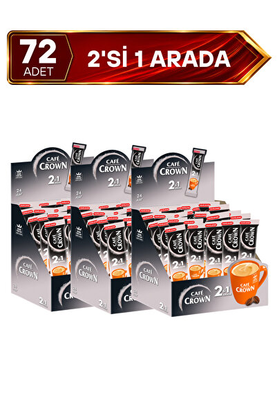 Cafe Crown 72 Adet 2'si 1 Arada Kahve 11g ( 3 kutu x 24 adet)