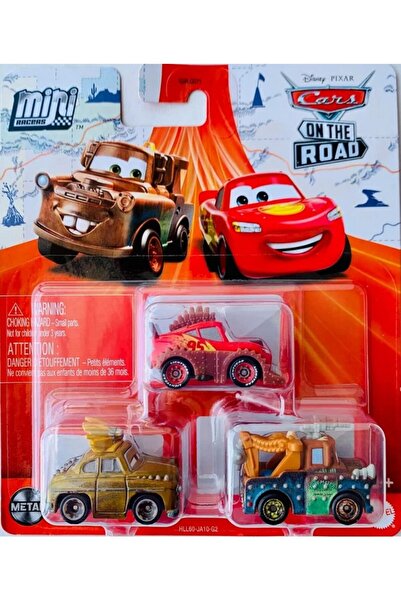 Disney Set 3 Masinute Metalice Cars Mini Racers Road Warriors