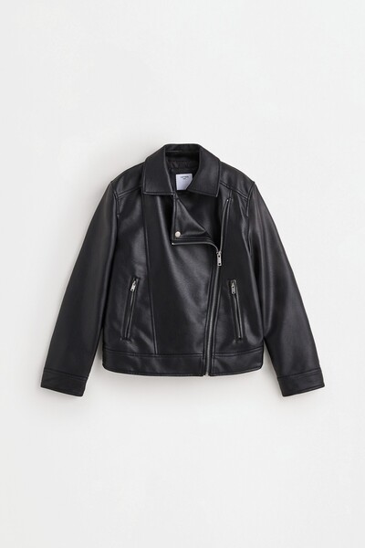 LEFTIES Suni deri biker ceket