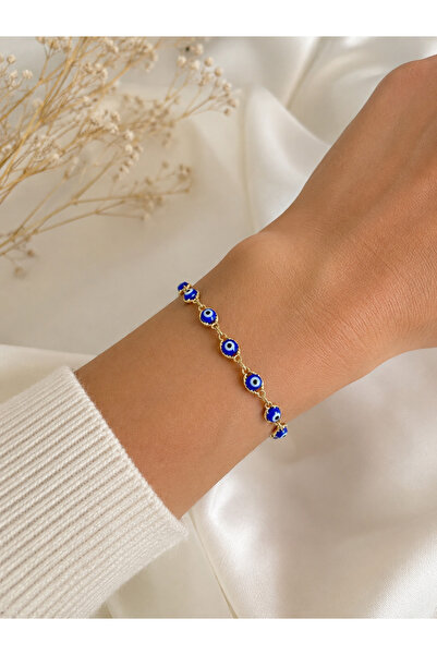 EL YAPIMI Nazar Beaded Bracelet (15 cm + 5cm)
