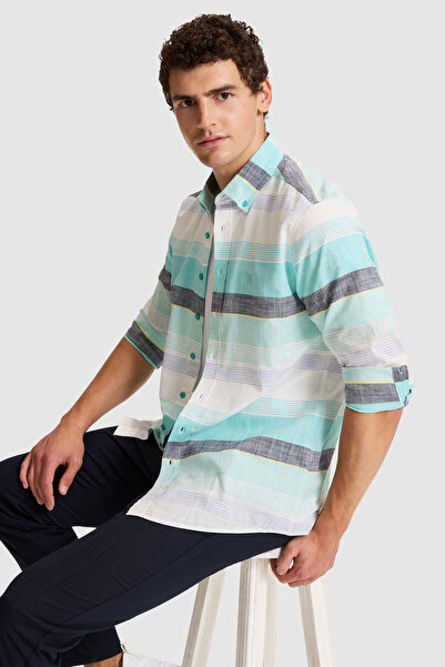 U.S. Polo Assn. Men's Mint Long Sleeve Shirt 50263207-Vr090