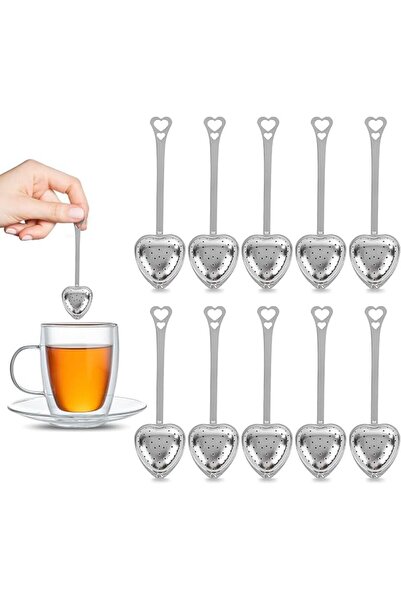 X SPRING Tea Strainers For Loose Tea Spoon, 10 PCS Fine Mesh Stainless Steel ...