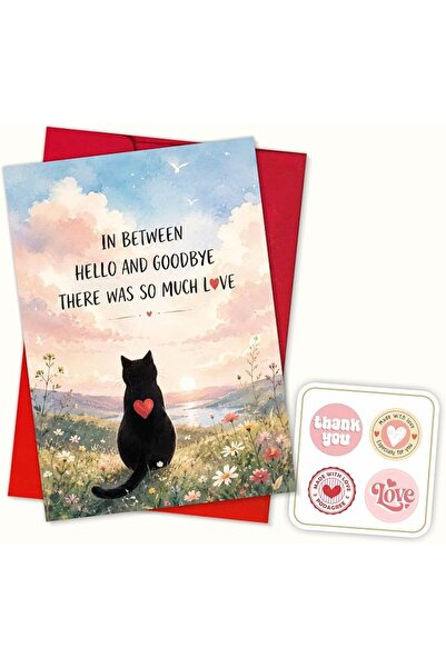 GENERAL (8x5.3 Inch) In Loving Memory Pet Sympathy Card for Dog Cat, Rainbow ...