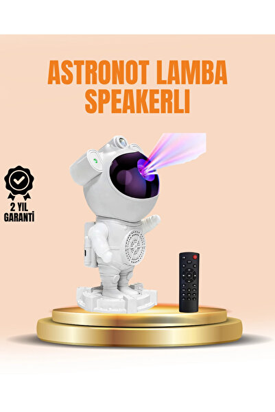 Eco Lounge Bluetooth ve Dahili Ses Özellikli Astronot Projeksiyon Lambası